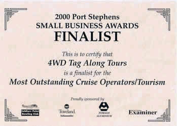 Port Stephens 2000 small business tourism award