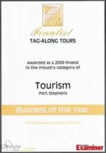 Port Stephens 2009 small business tourism award