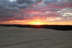 Sunsets and sunrises on Stockton sand dunes